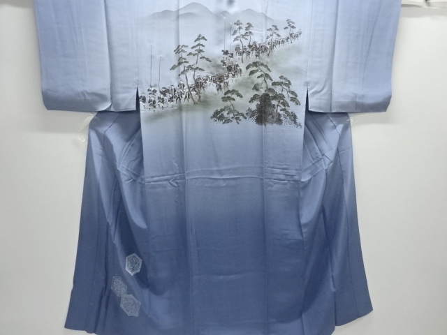 JAPANESE KIMONO / ANTIQUE MENS JUBAN / SILK / DAIMYOS PROCESSION 
